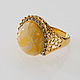 Ring with Baltic amber and Swarovski crystals. Rings. BALTIC GOLD. Online shopping on My Livemaster.  Фото №2