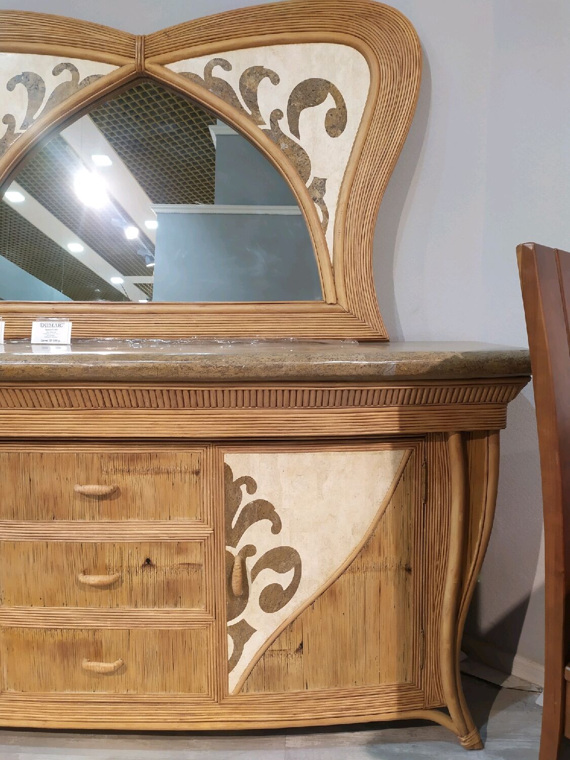 Буфет TAUPE из нат. ротанга с камнем в интернет-магазине на Ярмарке ...