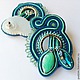 Сутажные серьги "Ундина". Серьги классические. Podzim (soutache). Ярмарка Мастеров.  Фото №5