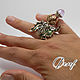 The ring on the whole finger: Thistle with cold enamel. All finger ring. Sergej Dementjev (desef). My Livemaster. Фото №6