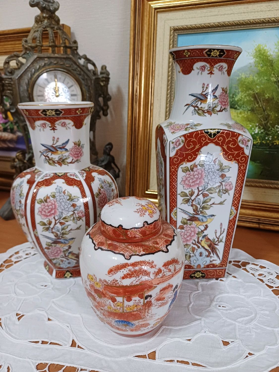 Ваза в восточном стиле. Фаянс, деколь. Sadler Staffordshire. Великобритания