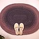 Carpets for home: oval rug knitted from a cord Gradient. Floor mats. knitted handmade rugs (kovrik-makrame). Online shopping on My Livemaster.  Фото №2