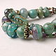 Bracelet with turquoise. Bead bracelet. Grafoli jewellery. Online shopping on My Livemaster.  Фото №2