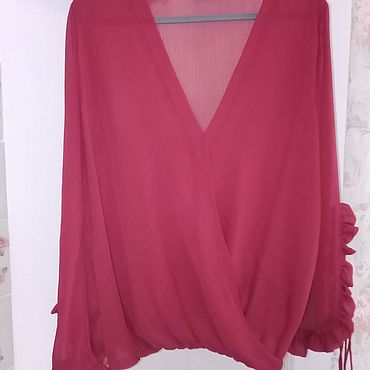 Одежда женская ручной работы. Ярмарка Мастеров - ручная работа Блуза Zara Basic xl. Handmade.