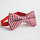 Butterfly tie Vichy red / bow tie plaid. Ties. Respect Accessories. Online shopping on My Livemaster.  Фото №2