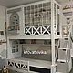 Двухъярусная кровать домик с лестницей комодом. Мебель для детской. Krovatkivika. Интернет-магазин Ярмарка Мастеров.  Фото №2