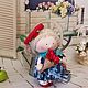 Куколка - Парижель. Тыквоголовка. ALeksandradolls. Интернет-магазин Ярмарка Мастеров.  Фото №2