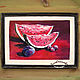 Order Painting: painting watercolor still life still LIFE with WATERMELON and PLUM. pictures & decor of TanyaSeptember. Livemaster. . Pictures Фото №3