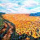 Painting canvas 80/100 field sunflowers Invite for a walk, Pictures, Murmansk,  Фото №1