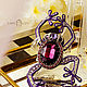 Brooch-pin: frog. Purple brooch. SWAROVSKI. Brooches. LADY-LIZA jewelry shop. Online shopping on My Livemaster.  Фото №2