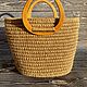 Сумка из джута с деревянными ручками. Сумка-тоут. Tatyana_And_Bags. Ярмарка Мастеров.  Фото №4