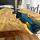 Стол-река из капового карагача и эпоксидной смолы 150х80 см. Столы. WoodBroker. Ярмарка Мастеров.  Фото №4