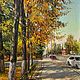 Картина осень, холст, масло, 40х30 см. Теплый денечек, Картины, Озеры,  Фото №1