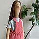 Tilda doll in a pink sundress. Tilda Dolls. Textil-KUKLA dolls and toys. My Livemaster. Фото №5