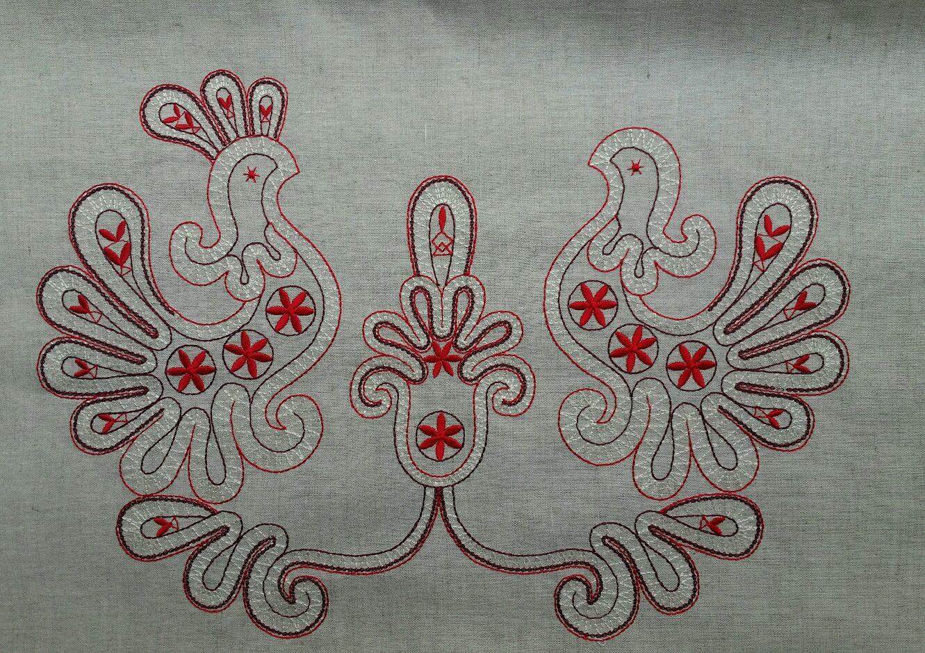 Традиционная Татарская вышивка тамбурным швом