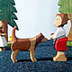 Собака - фигурка из дерева. Вальдорфские куклы. Развивающие игрушки. Вальдорфские куклы и звери. Игрушки из дерева от семьи Демченко. Ярмарка Мастеров.  Фото №5