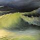 Seascape painting 30 by 40 cm wave painting gift to a sailor. Pictures. paintmart (oikos). My Livemaster. Фото №5