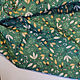 Ткань хлопковая китай сатин хлопок 100% жёлуди на зелёном дубовый лист, Ткани, Москва,  Фото №1