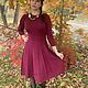 Burgundy. Knitted dress, Vintage dresses, Krasnodar,  Фото №1