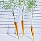 Овощи Морковь 'Cooll Orange' из шелка. Растения. Евгения 'HAT TIME' шляпы и цветы. Интернет-магазин Ярмарка Мастеров.  Фото №2