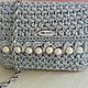 Women's bag crocheted Gray pearl. Classic Bag. mata39. Online shopping on My Livemaster.  Фото №2
