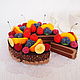 Торт - конструктор на липучке Шоколадный с фруктами
