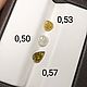 Бриллиант природный 0,53ct, 0,50ct, 0,57ct. Бусины. Астрологический подбор камней. Интернет-магазин Ярмарка Мастеров.  Фото №2
