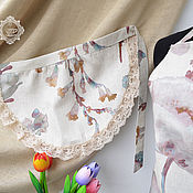 Для дома и интерьера handmade. Livemaster - original item Gifts for March 8: Apron for mom and daughter Flowers in watercolor. Handmade.