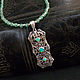Pendant vintage silver Ethiopian opal jade necklace beads, Necklace, Voronezh,  Фото №1