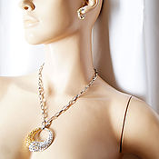 Винтаж handmade. Livemaster - original item Elegant jewelry set: necklace and earrings. Handmade.