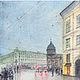 Городской пейзаж акварелью. Санкт-Петербург. Питер. Картина. Акварель, Картины, Москва,  Фото №1
