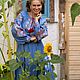 Вышиванка платье Русско-Народное Бохо Стиль. Платья. Руслана Козуля. Интернет-магазин Ярмарка Мастеров.  Фото №2
