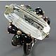 Ring with green Amethyst and Opals, Rings, Moscow,  Фото №1