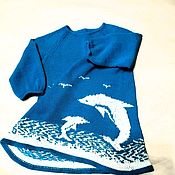 Одежда детская handmade. Livemaster - original item Dress: Baby Dolphin Dress. Handmade.
