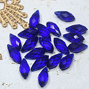 Материалы для творчества handmade. Livemaster - original item Beads Drops 12/6mm Cobalt Blue 1 piece Briolettes. Handmade.
