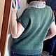 Жилет из шерсти с шёлком   женский вязаный. Жилеты. AccessoriesWool мягко и комфортно. Ярмарка Мастеров.  Фото №5
