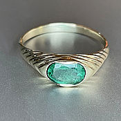 Украшения ручной работы. Ярмарка Мастеров - ручная работа 1,46 ct Natural Emerald 14K Gold Handmade Ring. Handmade.
