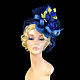 Hat with roses ' Royal blue'. Hats1. Novozhilova Hats. My Livemaster. Фото №5