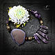 Necklace 'Adela' of amethyst and agate, Necklace, Murmansk,  Фото №1