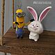 Заказать Кролик Снежок (м/ф Тайная жизнь домашних животных). Alsunnytoys. Ярмарка Мастеров. . Войлочная игрушка Фото №3