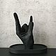 Гипсовая статуэтка-рука «Рок-жест Коза. Metallica». Статуэтки. Bloody Moon. Интернет-магазин Ярмарка Мастеров.  Фото №2