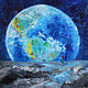 Oil painting on a stretcher 50H60 cm author's View from the Moon, Pictures, St. Petersburg,  Фото №1