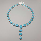 Украшения handmade. Livemaster - original item Silver necklace with turquoise. Handmade.