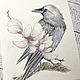 'Wise Raven' pencils (flowers, white, birds). Pictures. Nadezda Perova. Online shopping on My Livemaster.  Фото №2
