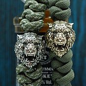 Сувениры и подарки handmade. Livemaster - original item Bead for lanyard Tiger for knife, for paracord (Bronze). Handmade.