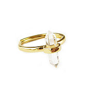 Украшения handmade. Livemaster - original item Rhinestone Ring, Rhinestone ring in Gold. Handmade.