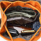 Рюкзак на завязках из экокожи "Basic" оранжевый, коричневый. Рюкзаки. Masha Karpova (karphomeproject). Ярмарка Мастеров.  Фото №4