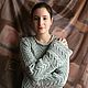 "Морская пена"- женский чистошерстяной свитер косами. Свитеры. IRINA GRUDKINA Handmade Knitwear. Ярмарка Мастеров.  Фото №13