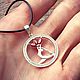 Order The pose of the dove pendant in sterling silver on the topic of yoga. Trinkki. Livemaster. . Pendants Фото №3
