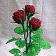 Бисерные розы. Цветы. Рыжая Мявка (myavka79). Интернет-магазин Ярмарка Мастеров.  Фото №2